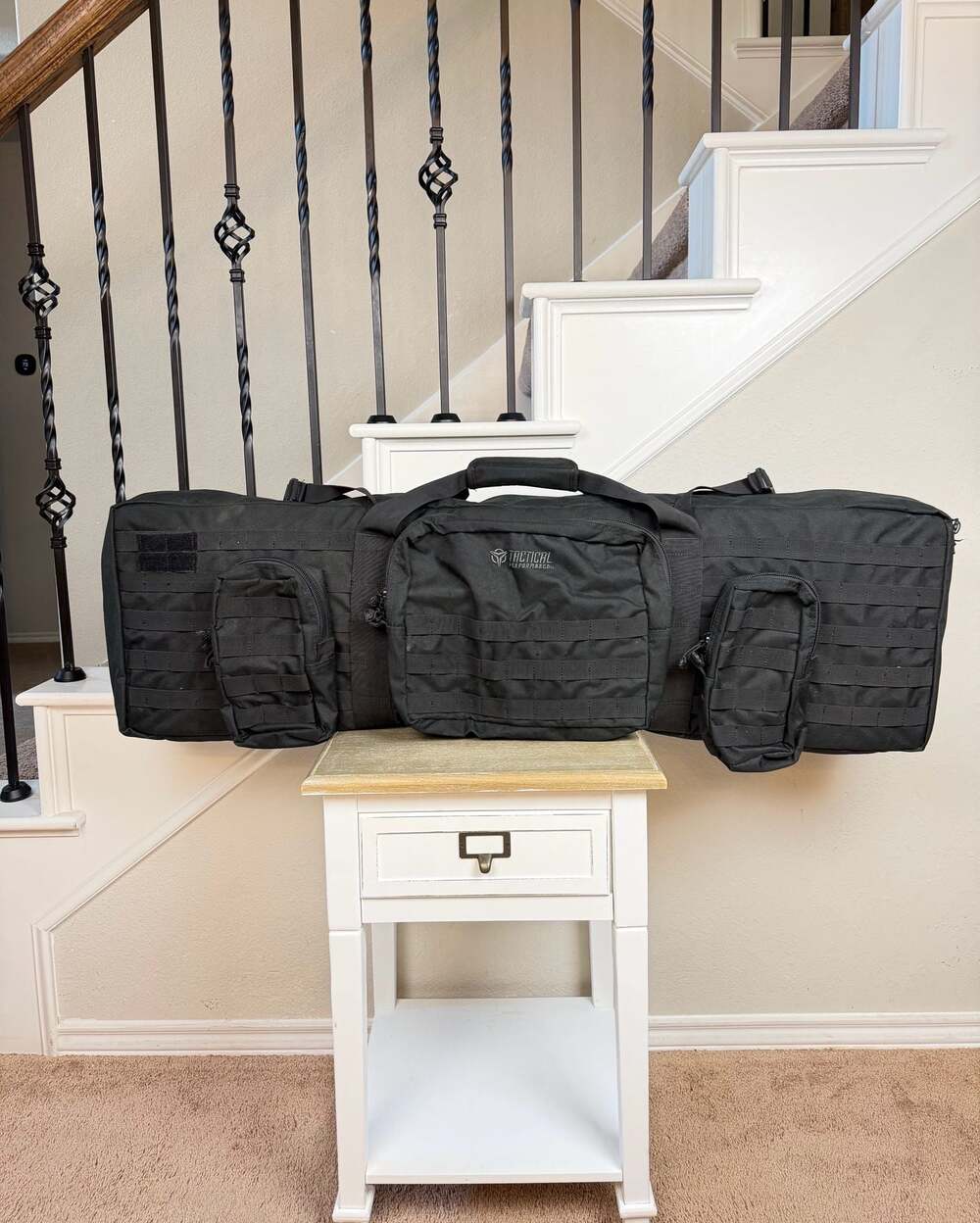 Tactical Performance 42 Inch MOLLE Double Rifle Case Gun Bag Black